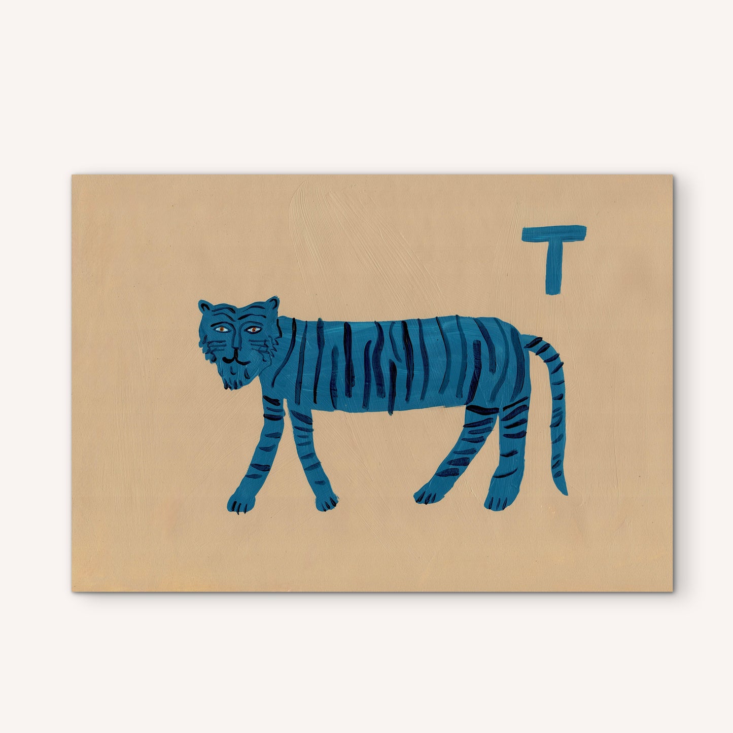 Alphabet T Tiger Print.