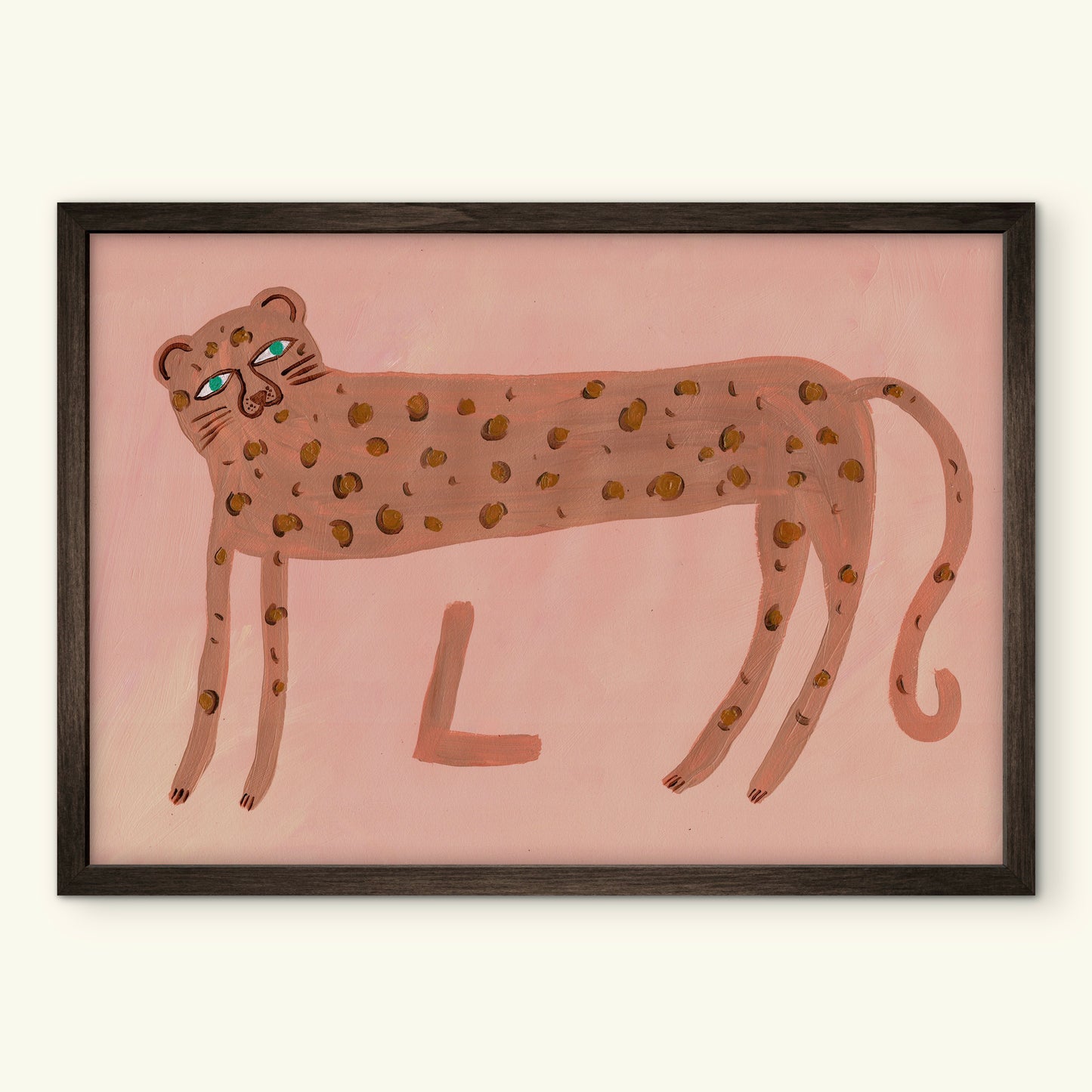 Alphabet L Leopard Print.