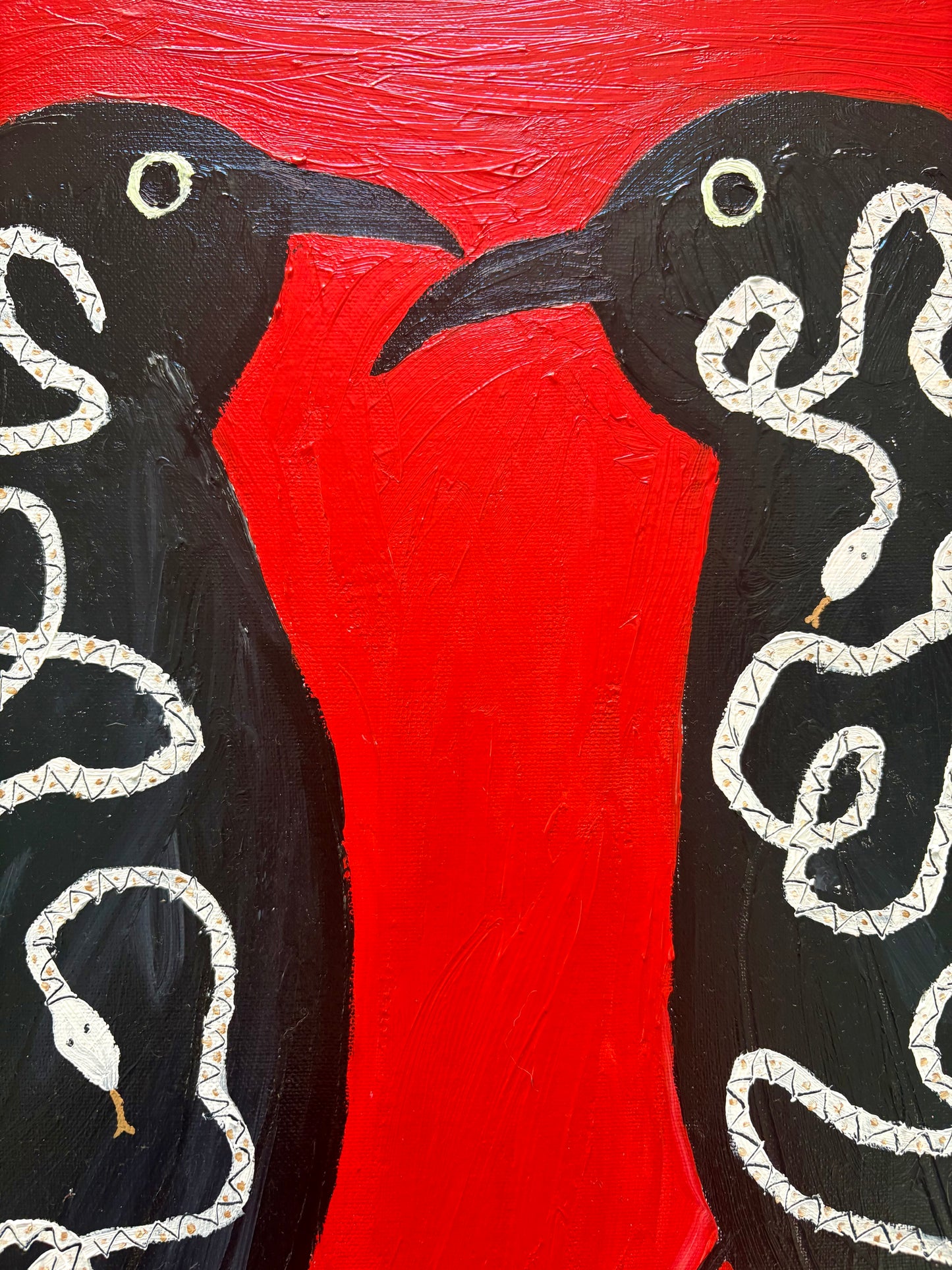 Crows and snakes.