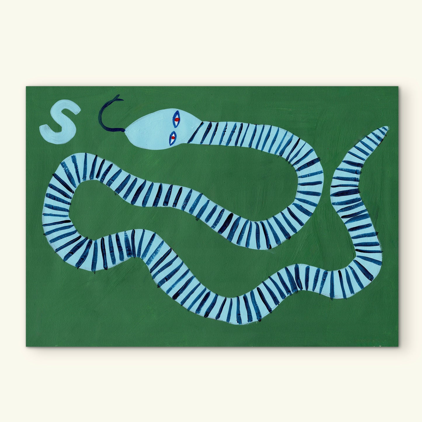 Alphabet S Snake Print.