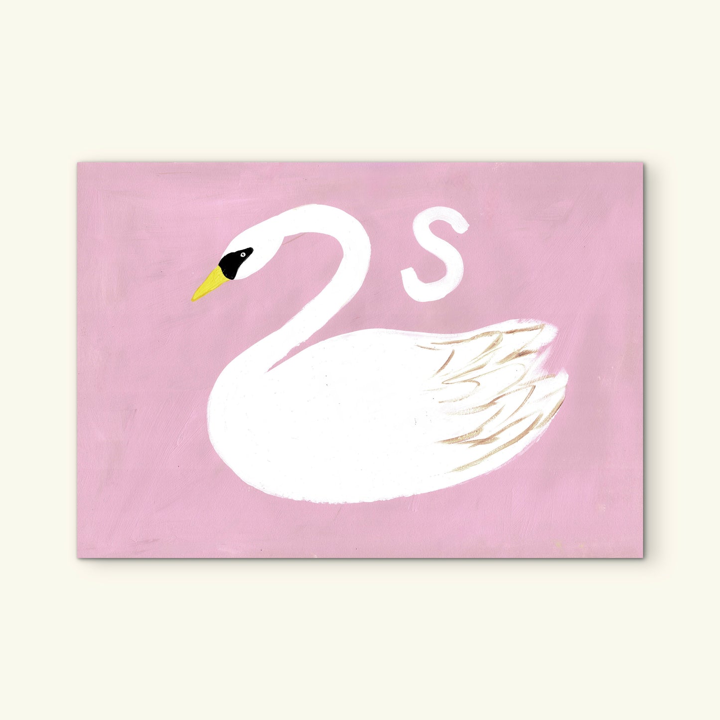 Alphabet S Swan Print.