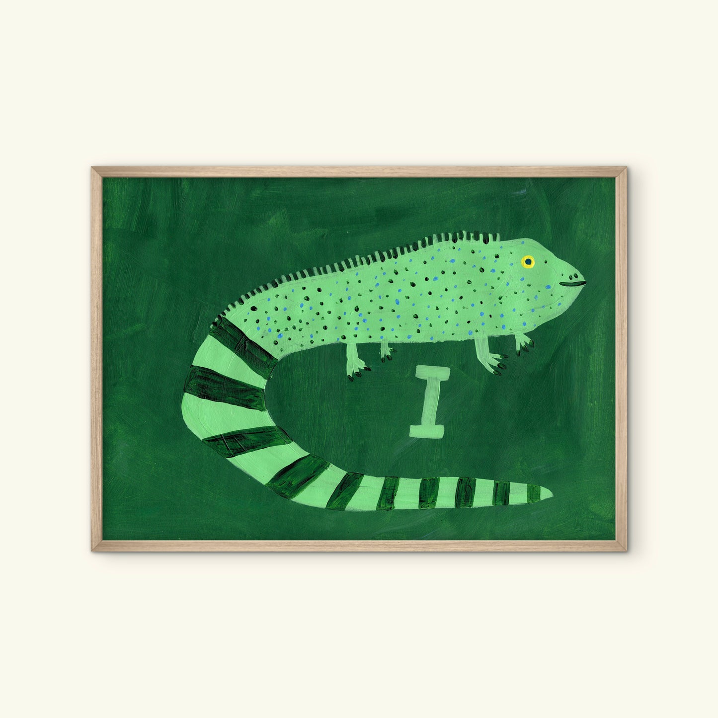 Alphabet I Iguana Print.