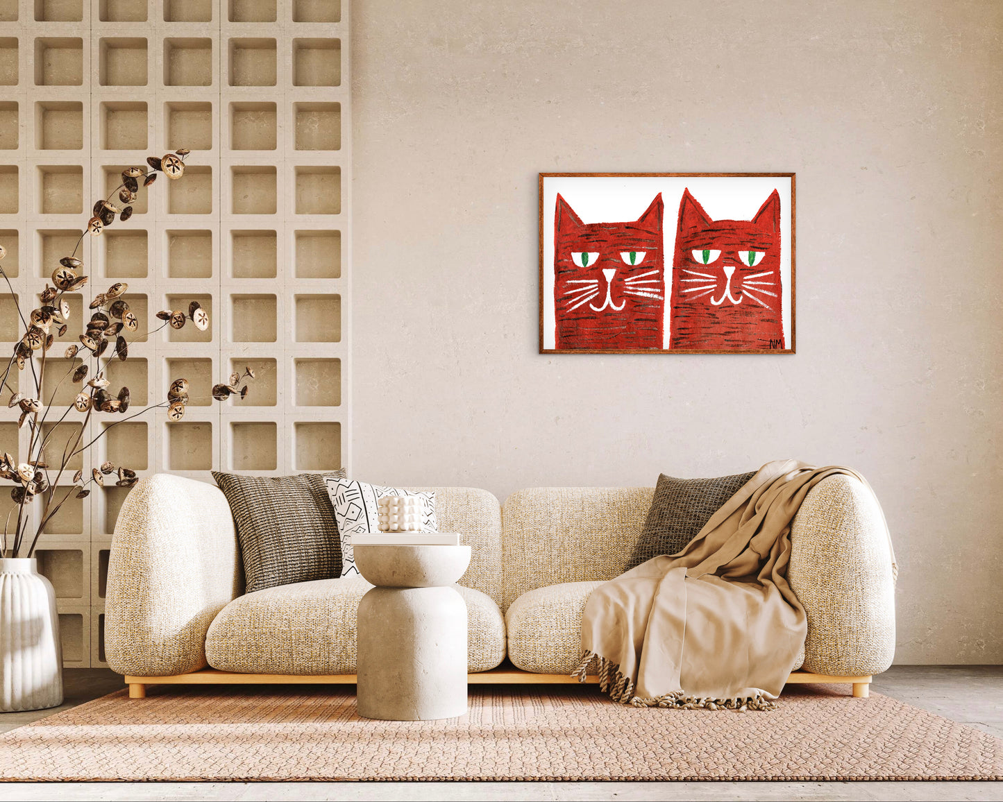 Ginger Tabby Cats Print.