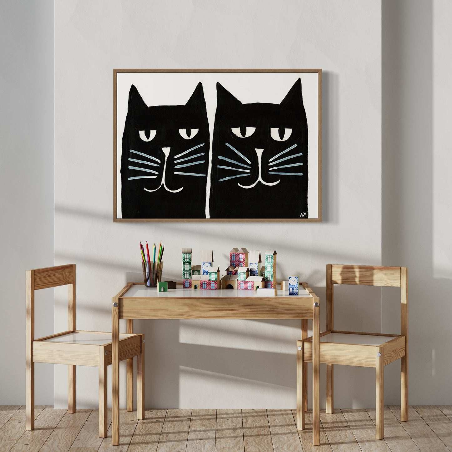 Two black cats