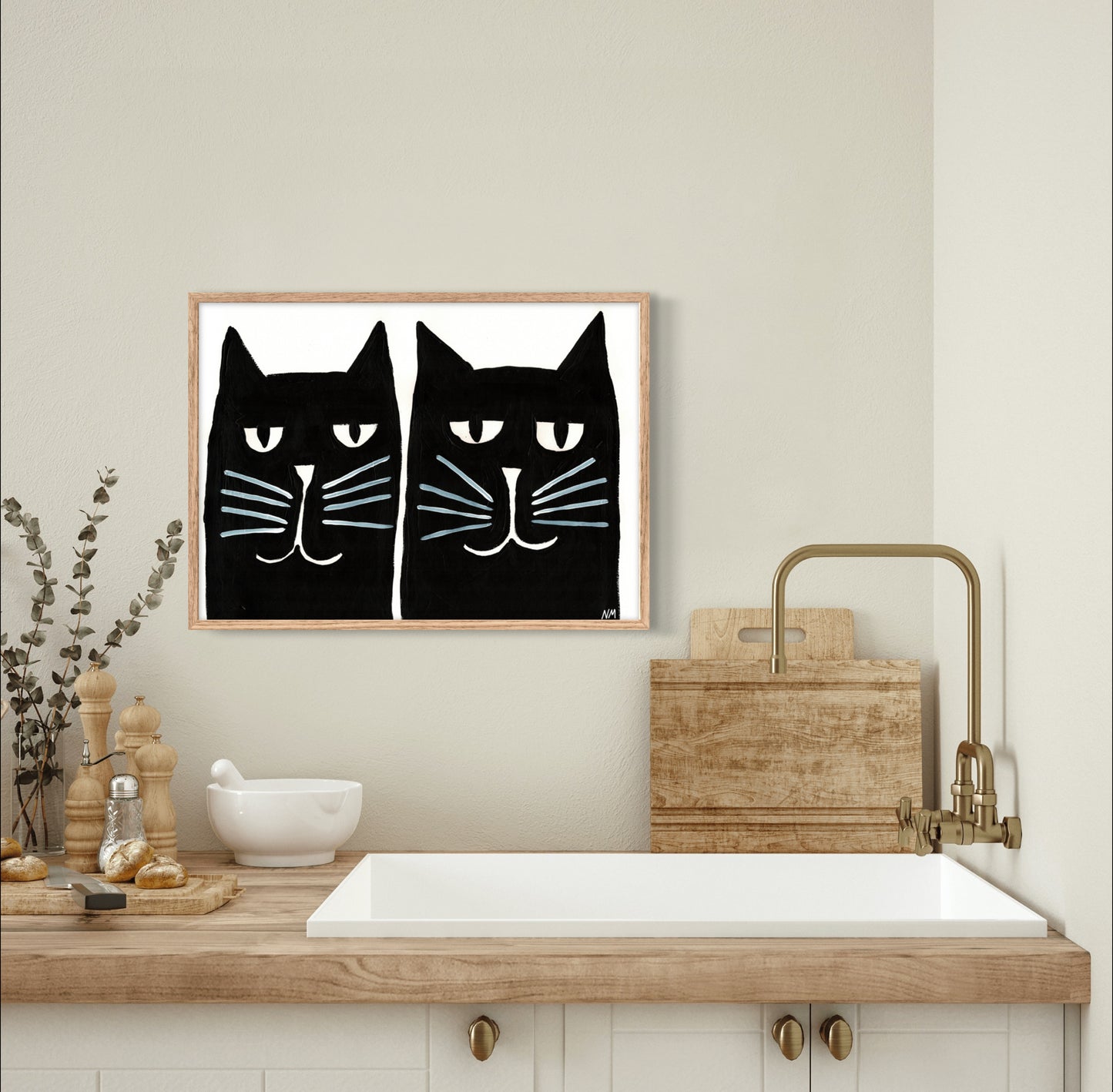 Two black cats