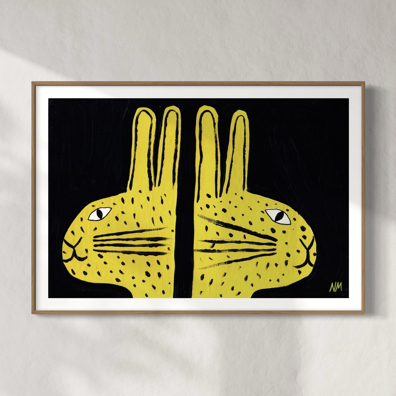 Two yellow rabbits