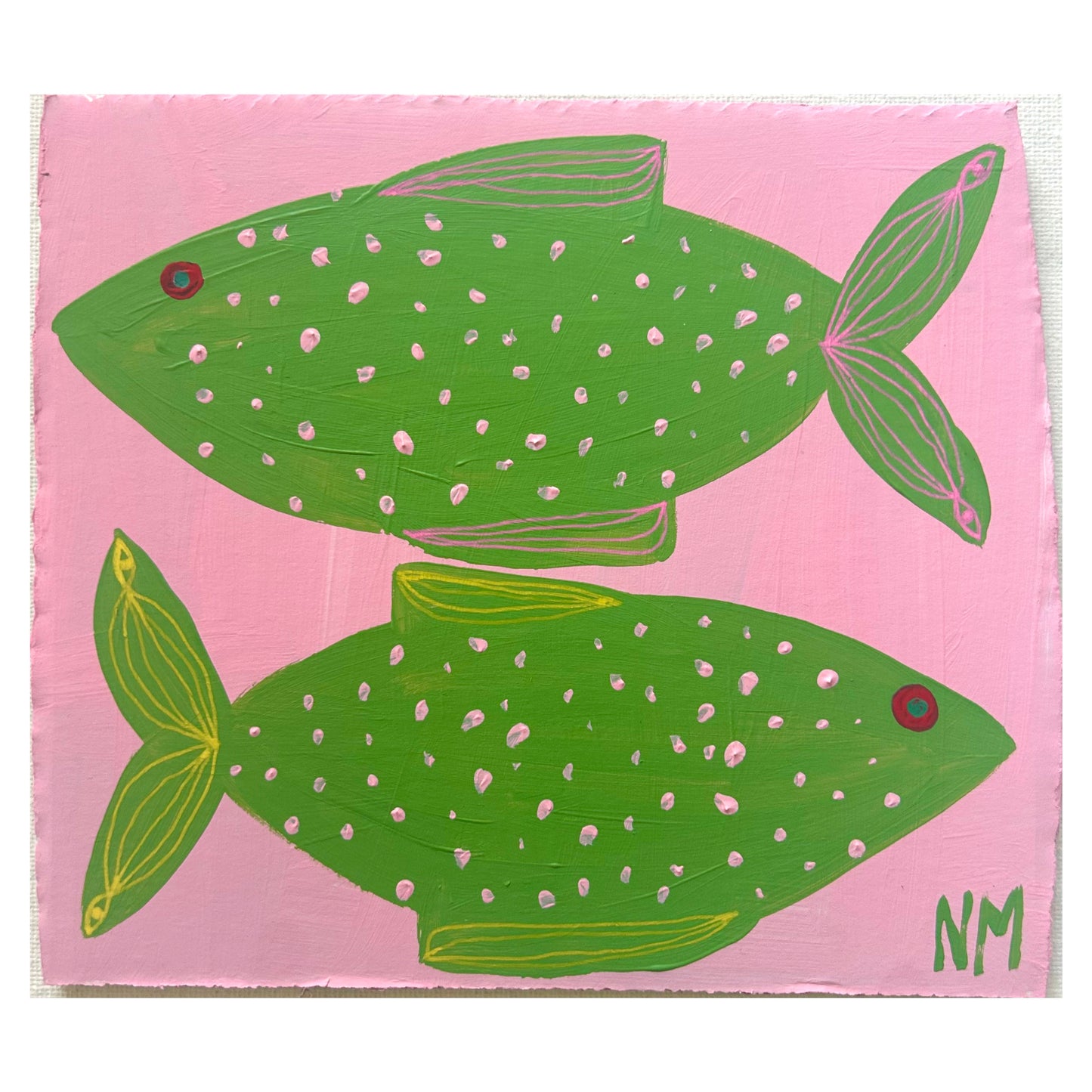 Two green fish